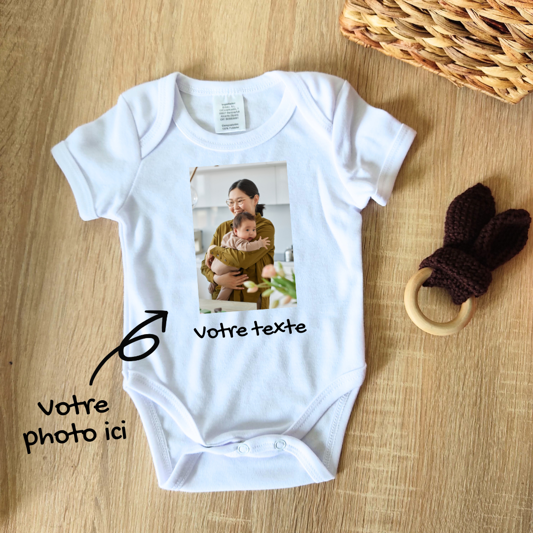 Body personnalisé photo et texte