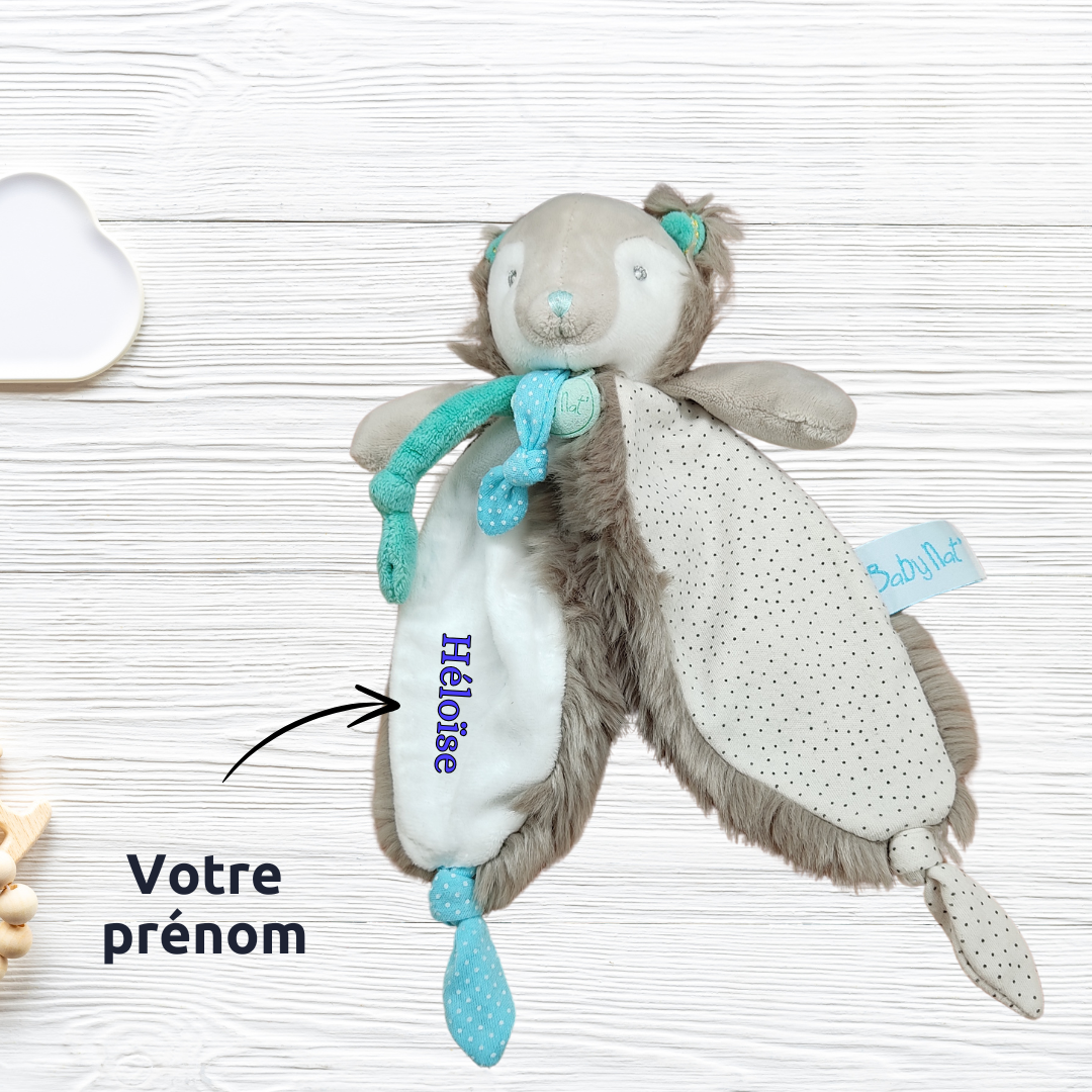 Gaston le hérisson moelleux – Doudou personnalisé