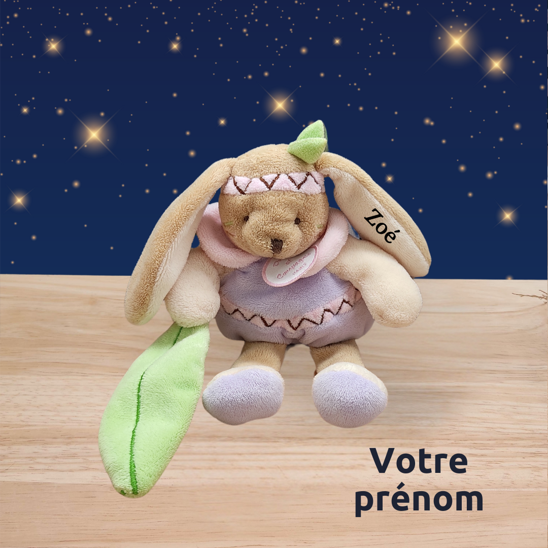 Nana la lapine enchantée – Doudou personnalisé