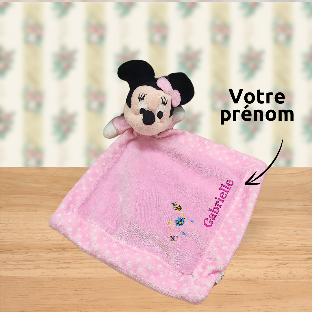 Minnie la souris pétillante Disney – Doudou personnalisé