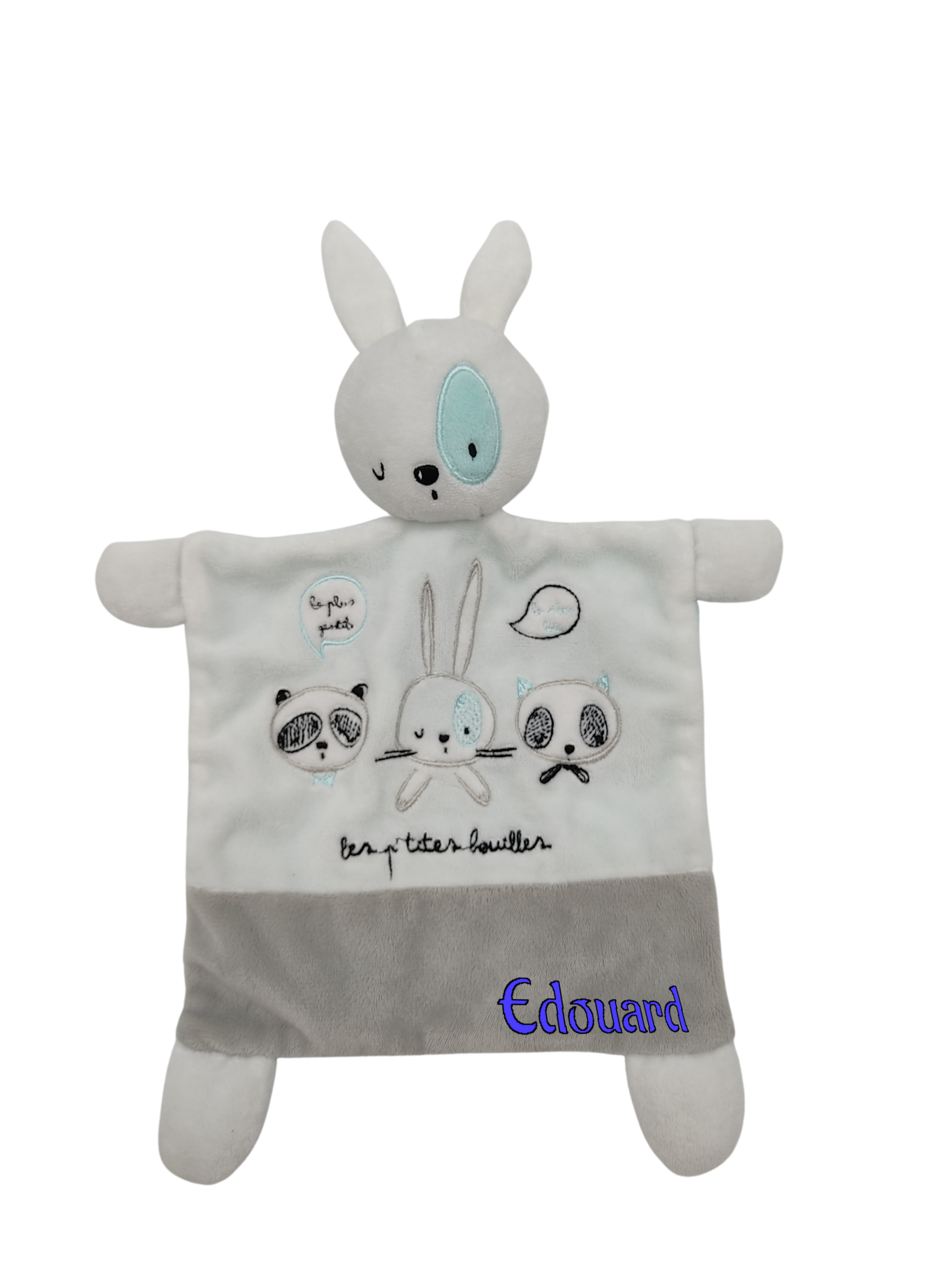 Doudou lapin plat Mots denfants