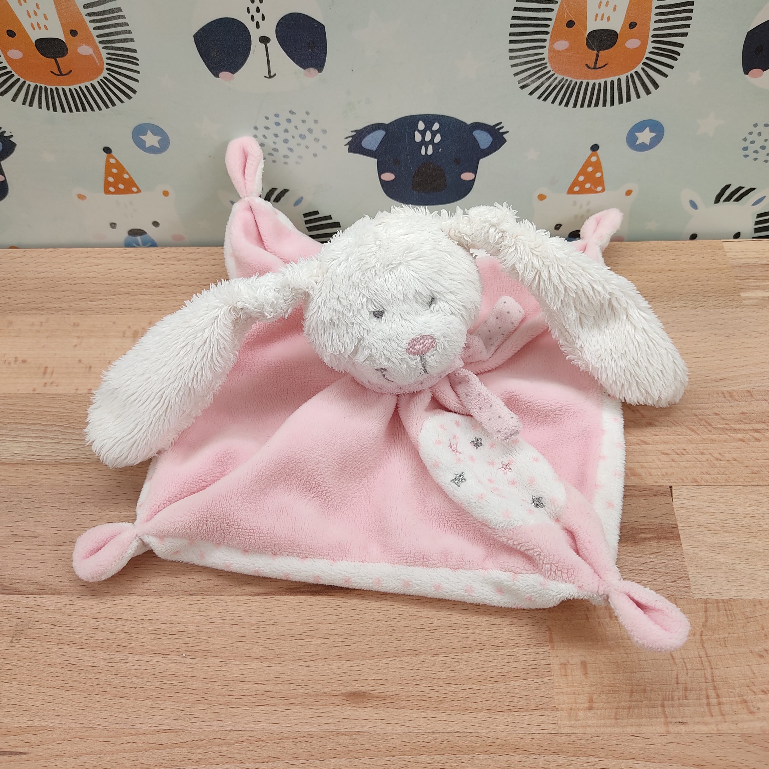 Doudou lapin rose Tex
