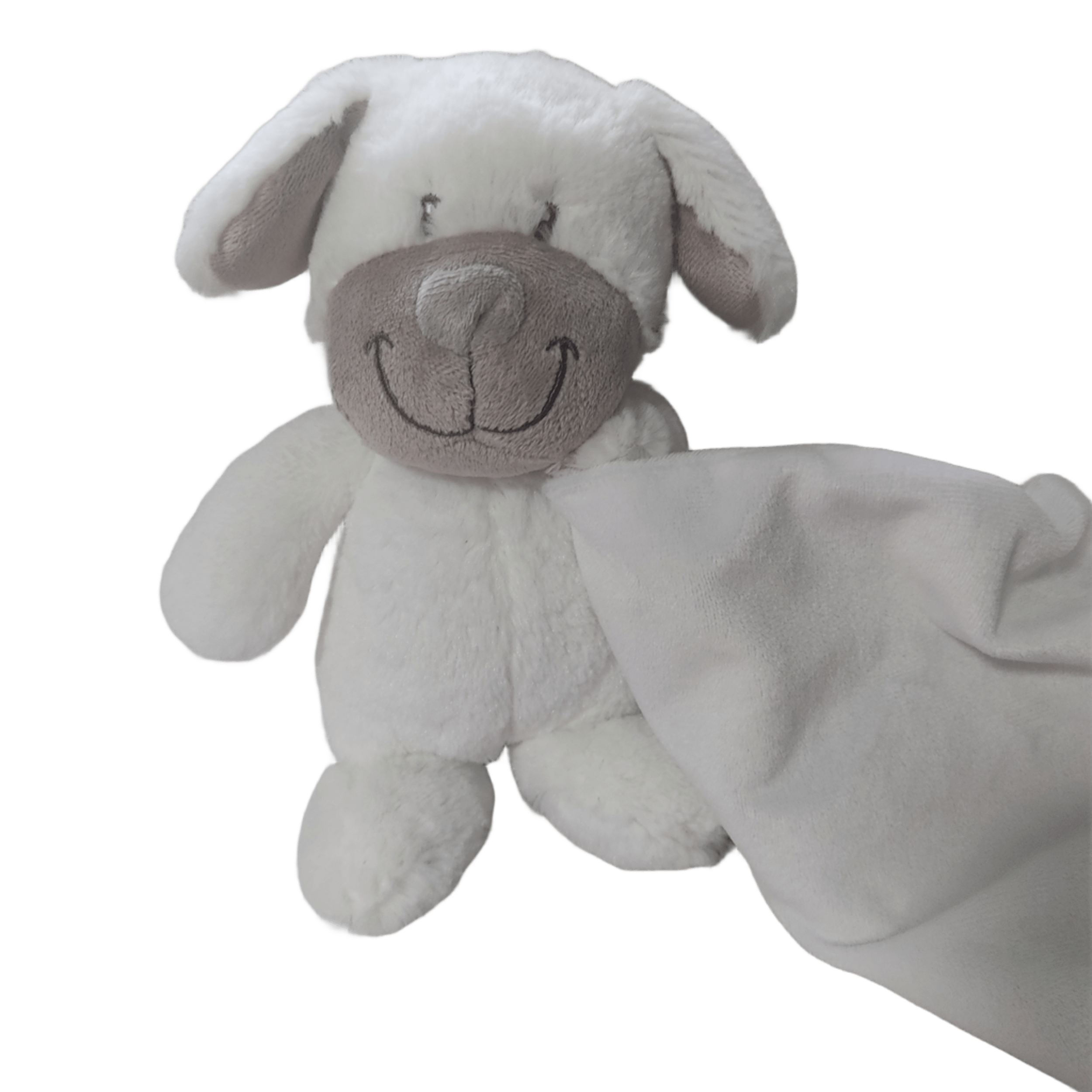 Doudou chien blanc et vert photo