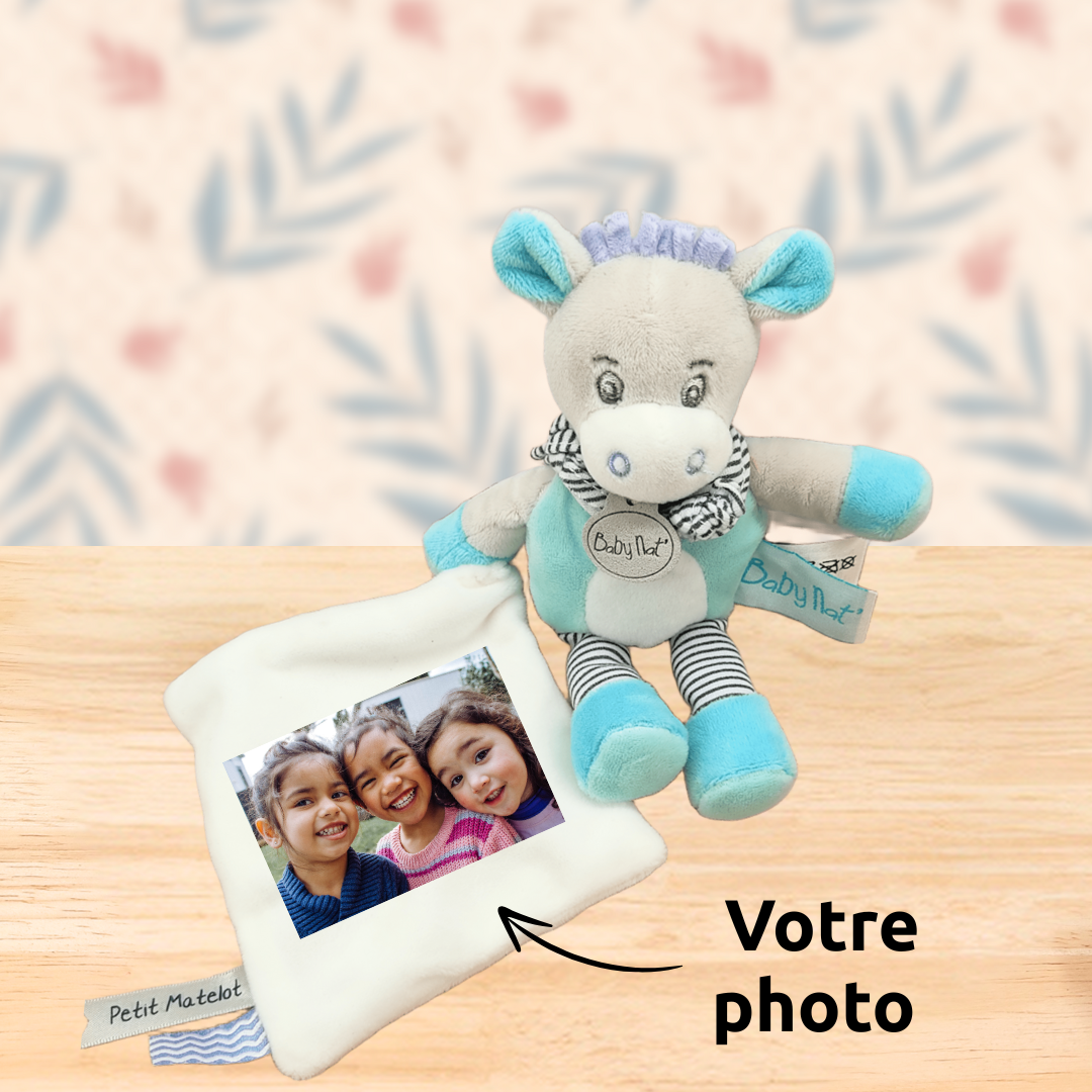 Picotin l’âne matelot – Doudou personnalisé