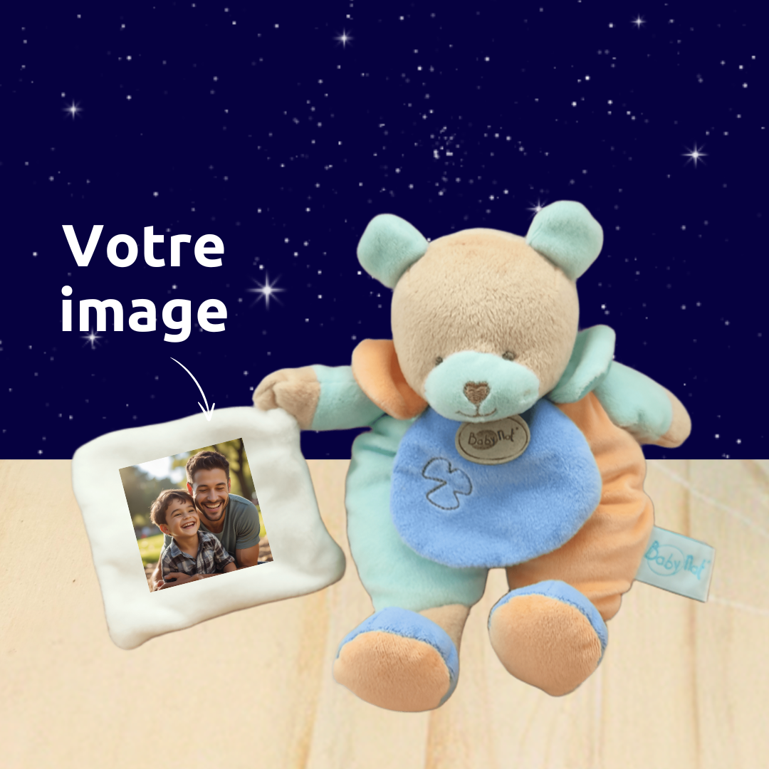 Jackson l’ours étoilé – Doudou personnalisé