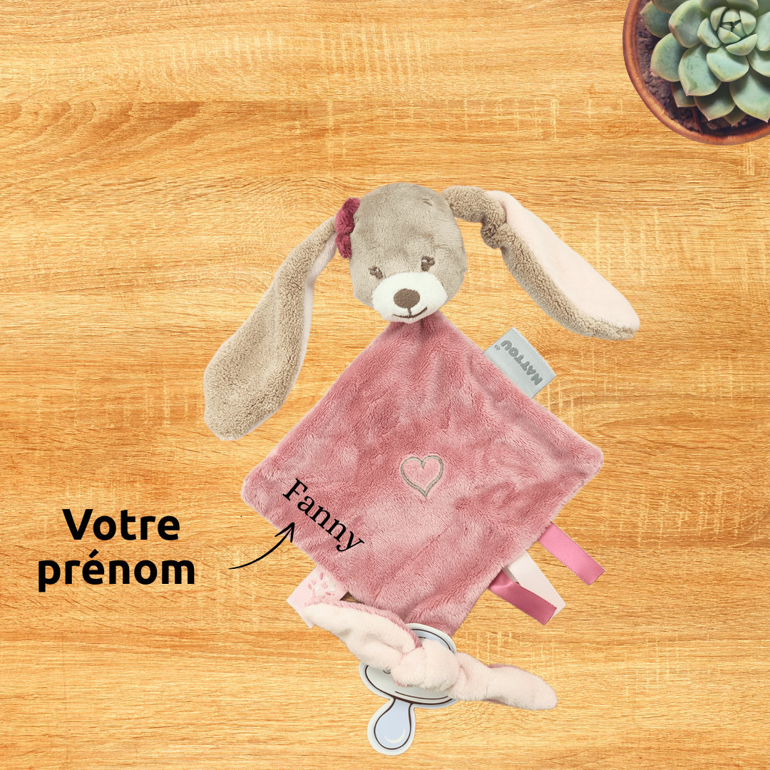 Lapidou le Lapin doux – Doudou personnalisé