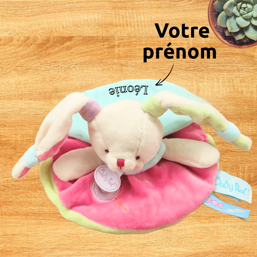 Lilia, lapine pétillante – Doudou personnalisé