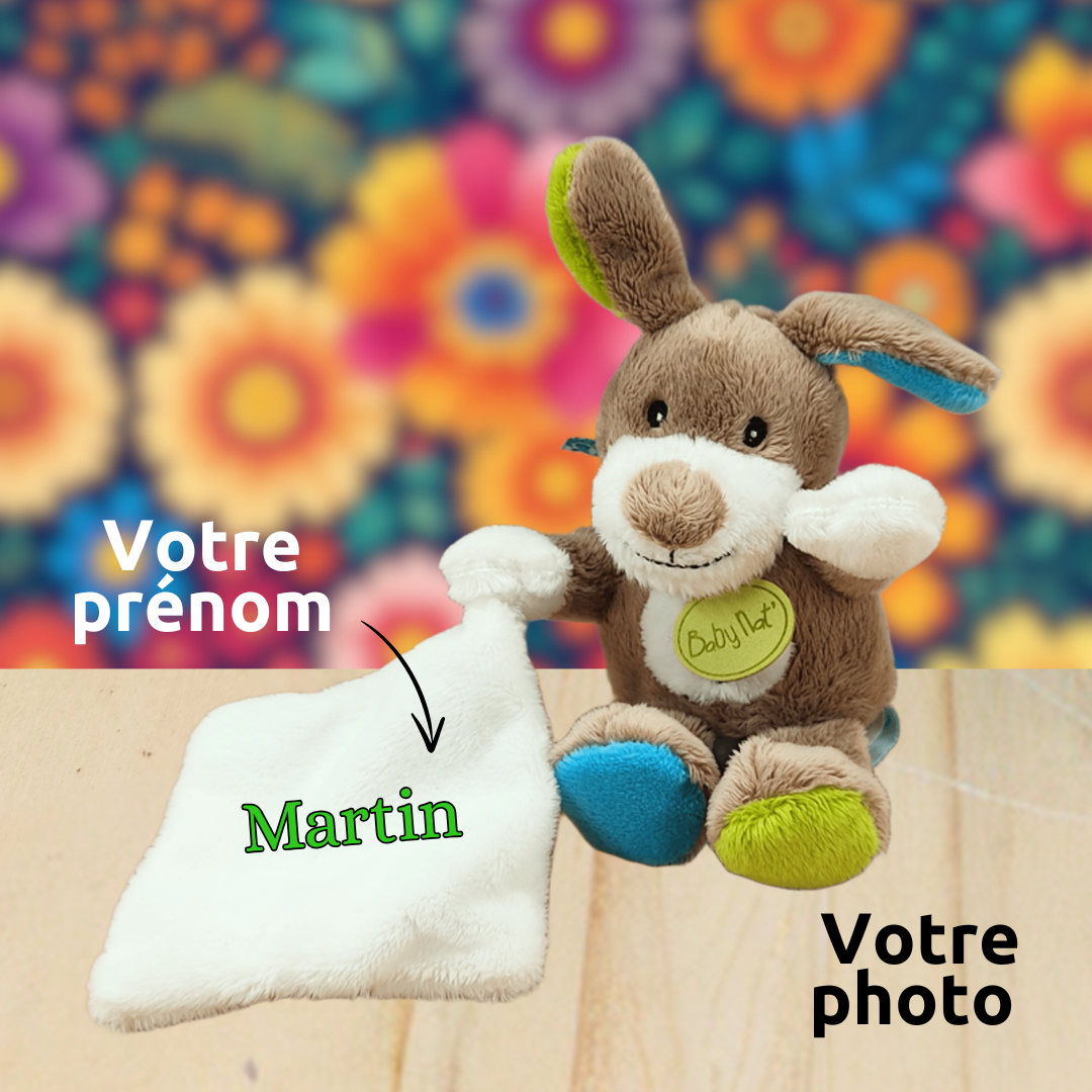 Croquette le chien joueur – Doudou personnalisé