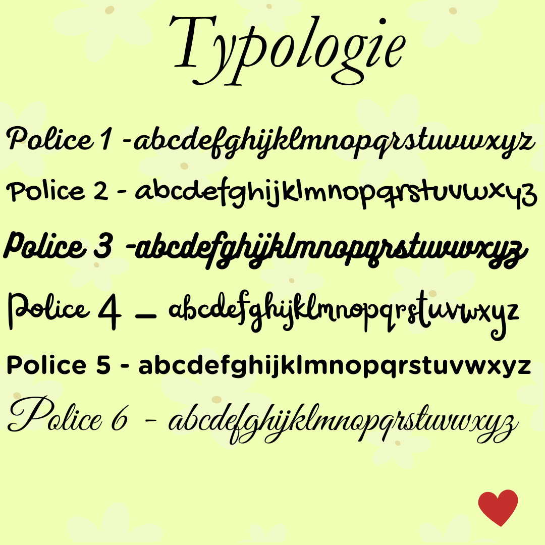Police décriture personnalisé