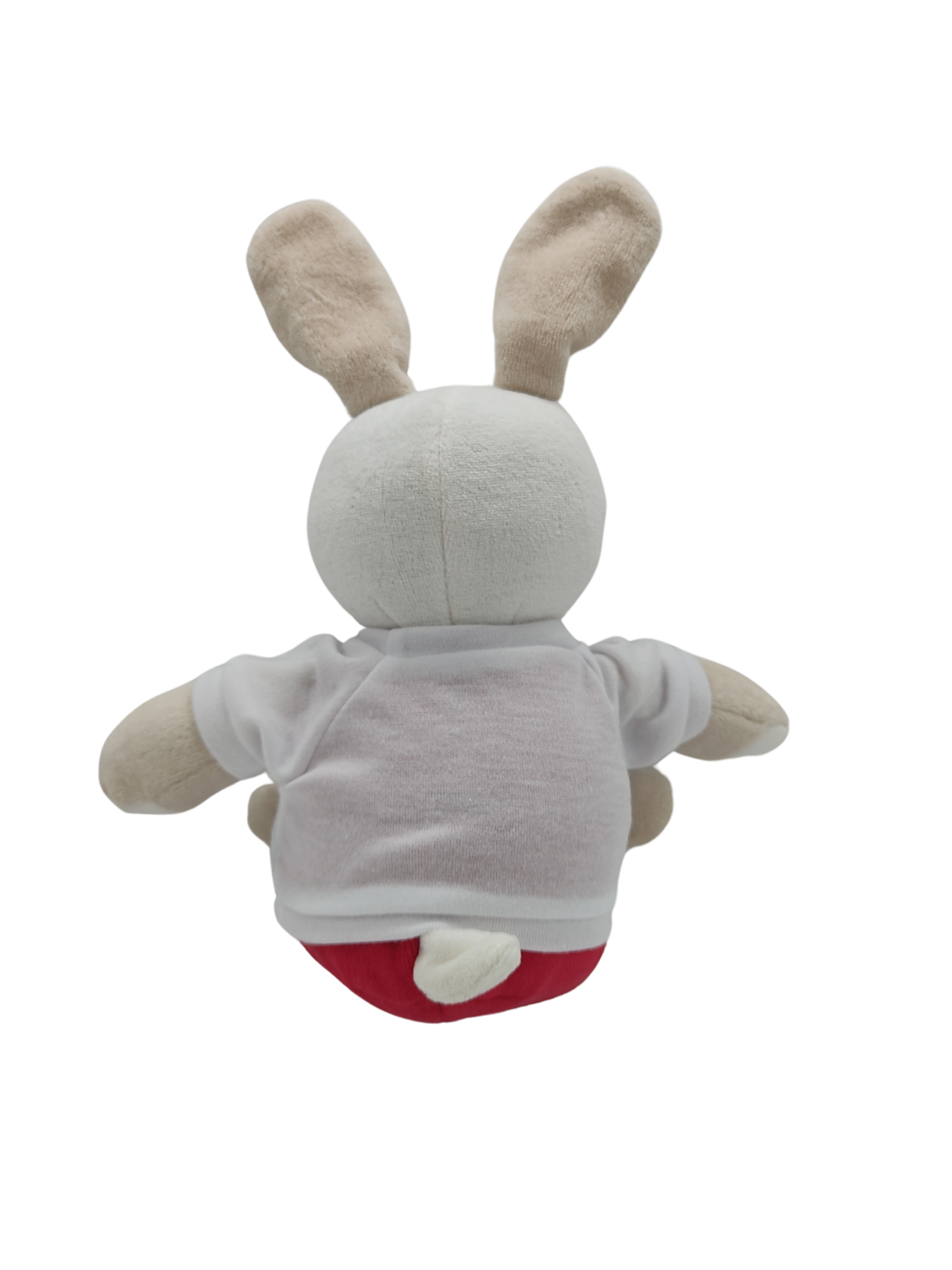 Doudou lapin corps rouge t-shirt SUCRE DORGE