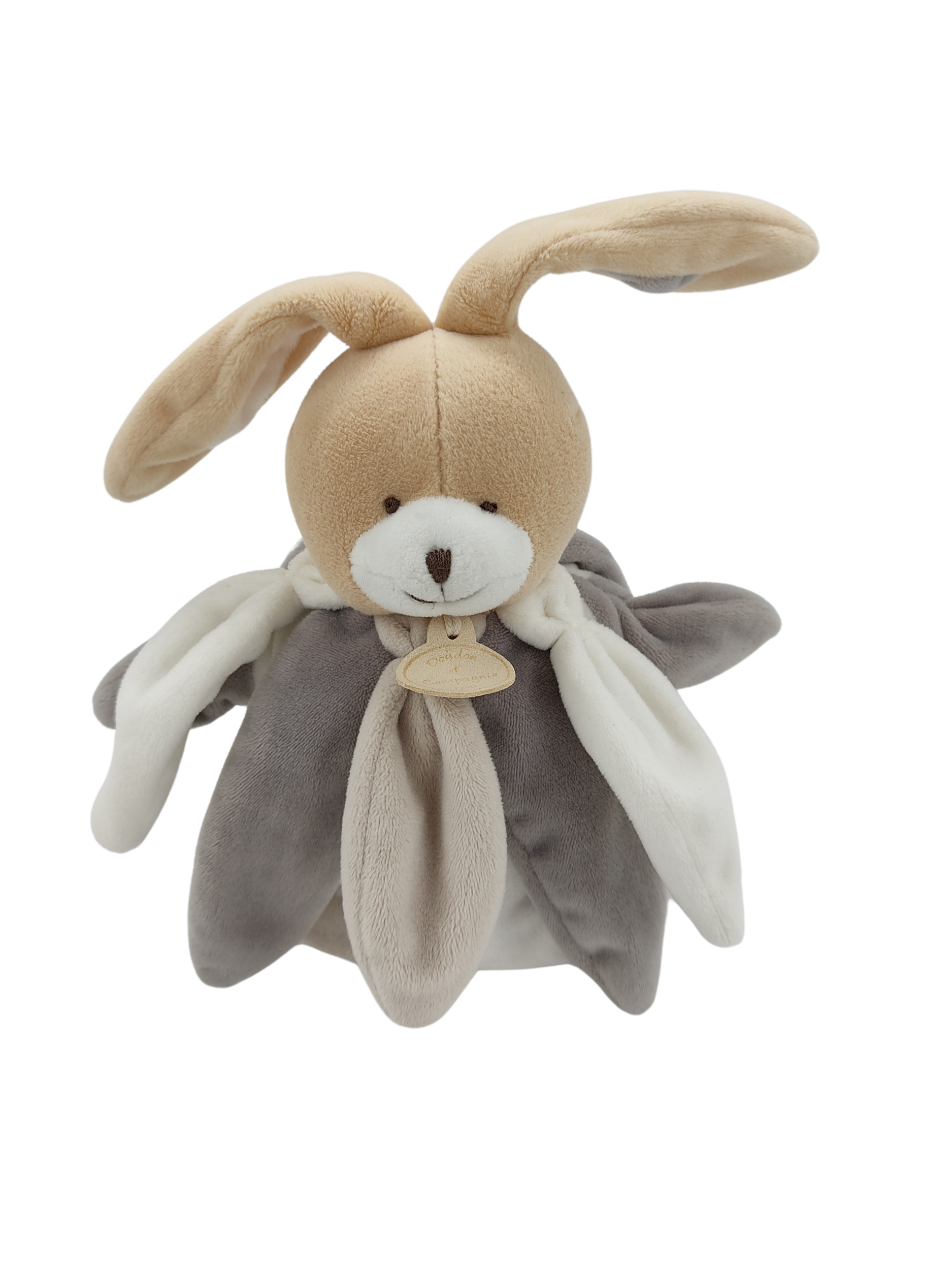 Doudou lapin gris marionnette DOUDOU ET COMPAGNIE