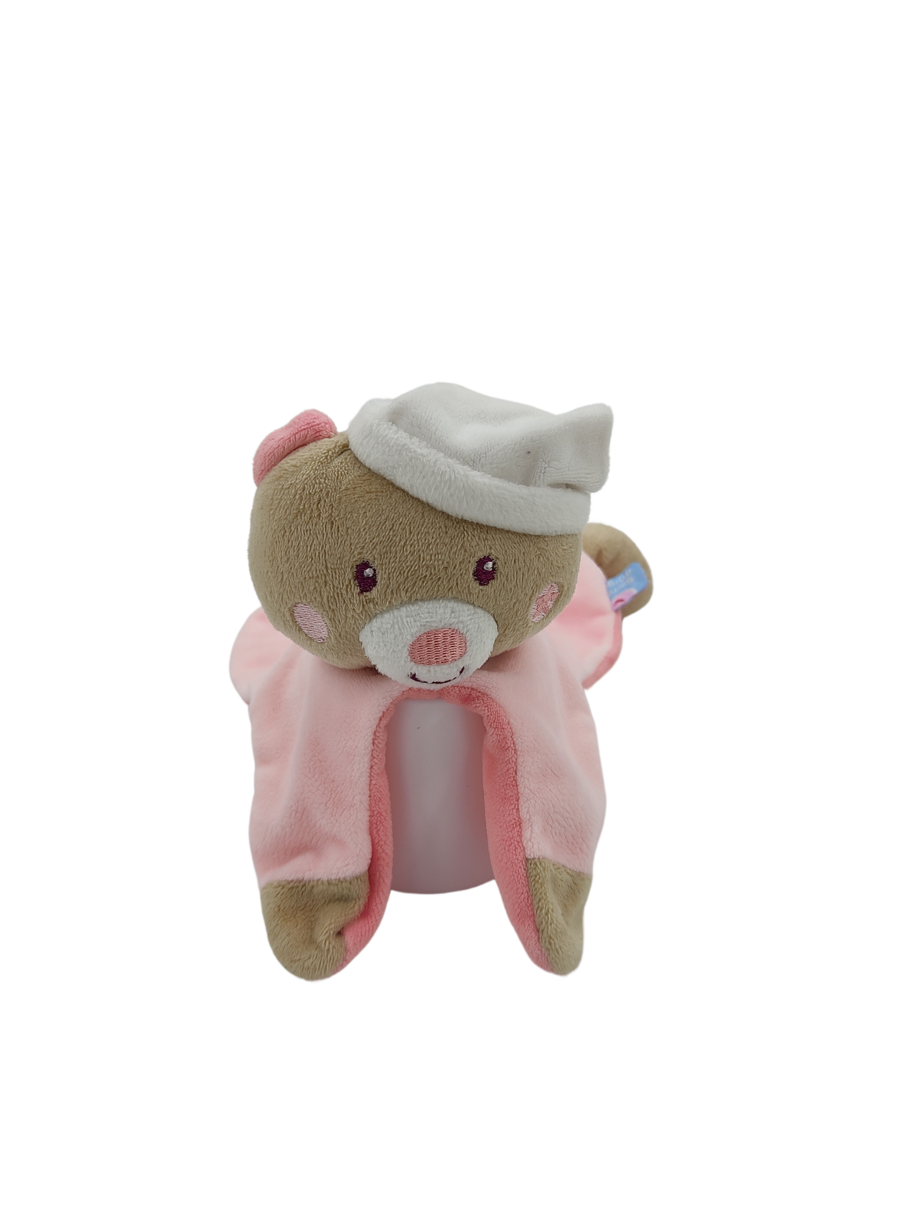 Doudou ours rose plat phosphorescent SUCRE DORGE