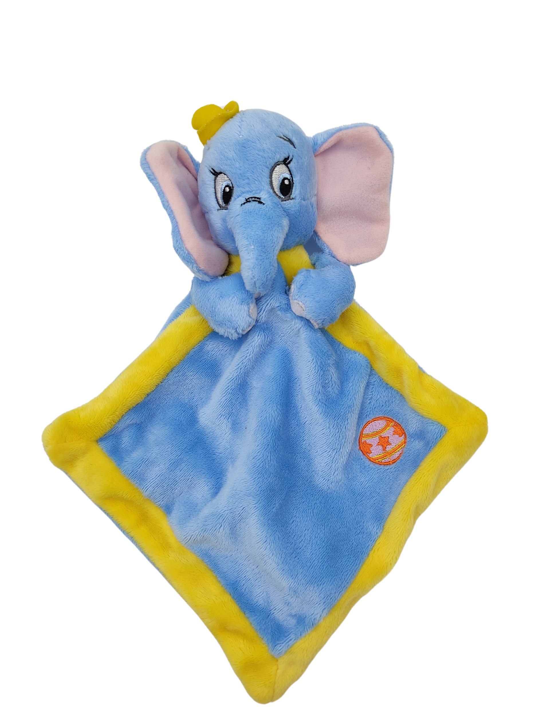 Doudou Dumbo éléphanteau blanc et jaune NICOTOY DISNEY