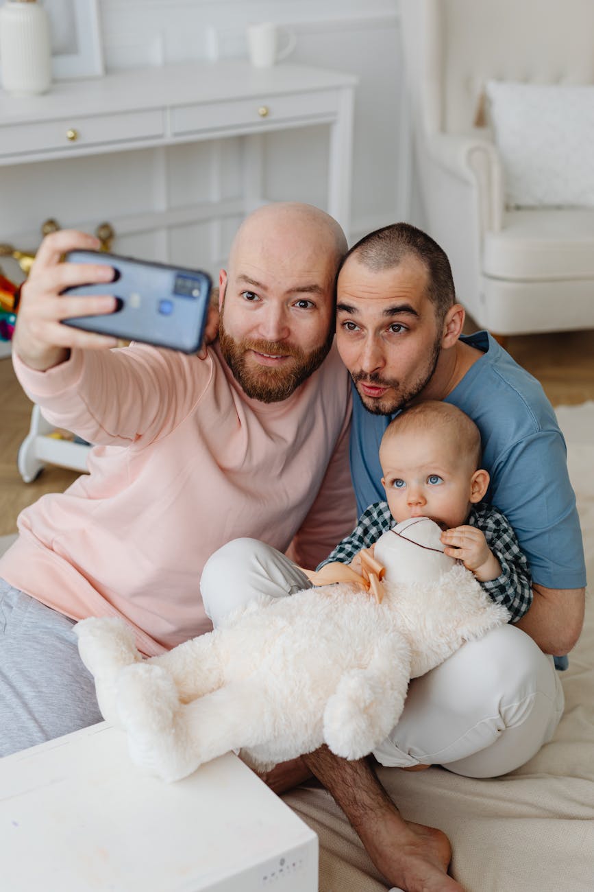 Selfie papa avec bébé