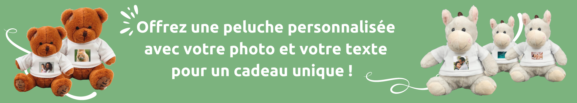 Peluche photo personnalisé