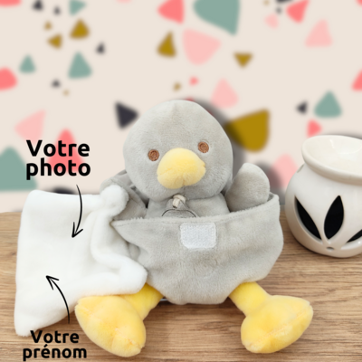 Doudou personnalisé poussin