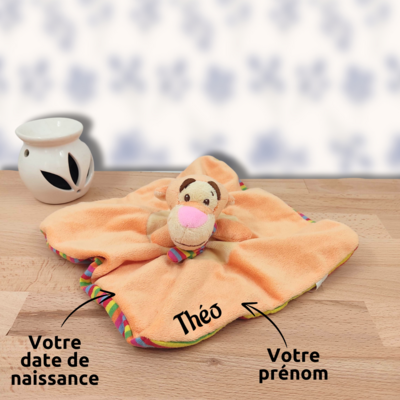 Tigrou doudou personnalisé