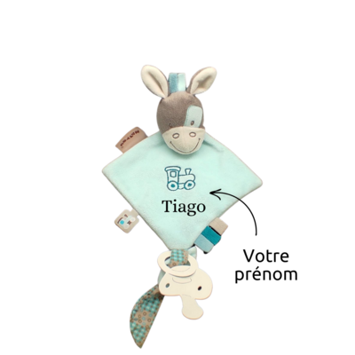 Doudou personnalisé âne