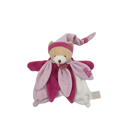 Doudou marionnette ours rose Doudou et compagnie