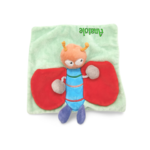 Papillon doudou vert et rouge