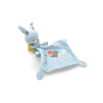 Doudou lapin bleu mouchoir