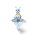 Doudou lapin bleu mouchoir