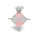 Doudou souris rose et grise