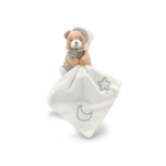 Doudou petit ours mouchoir blanc