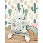 Doudou plat lapin personnalisé