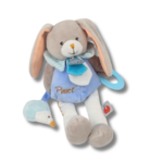 Doudou lapin bleu Pom hérisson Pouet Anneau Baby Nat