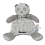Doudou panda personnalisé gris