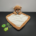 Doudou personnalisé lion grand yeux