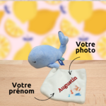 Doudou baleine personnalisé