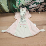 Doudou licorne rose