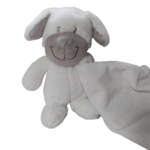 Doudou chien blanc et vert photo