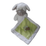 Doudou chien blanc et vert photo