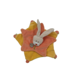 Doudou lapin orange et jaune BABY NAT