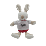 Peluche lapin corps rouge t-shirt SUCRE DORGE