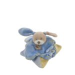 Doudou lapin bleu et jaune BABY NAT