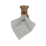 Doudou ours marron mouchoir blanc BABY NAT