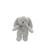 Peluche lapin blanc pommette