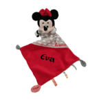 Doudou Minnie mouchoir rouge DISNEY