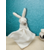 Doudou lapin blanc mouchoir blanc