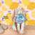 Doudou lapin bleu Pom hérisson Pouet Anneau Baby Nat