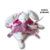Doudou lapin carré rose et violet