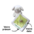 Doudou chien blanc et vert photo