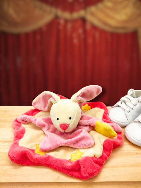 Doudou attache tétine lapin