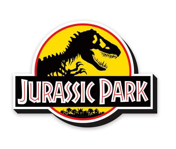 Magnet relief jurassic park logo