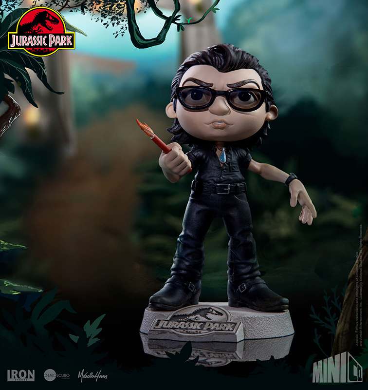 figurine iron studios mini co jurassic pak ian malcolm