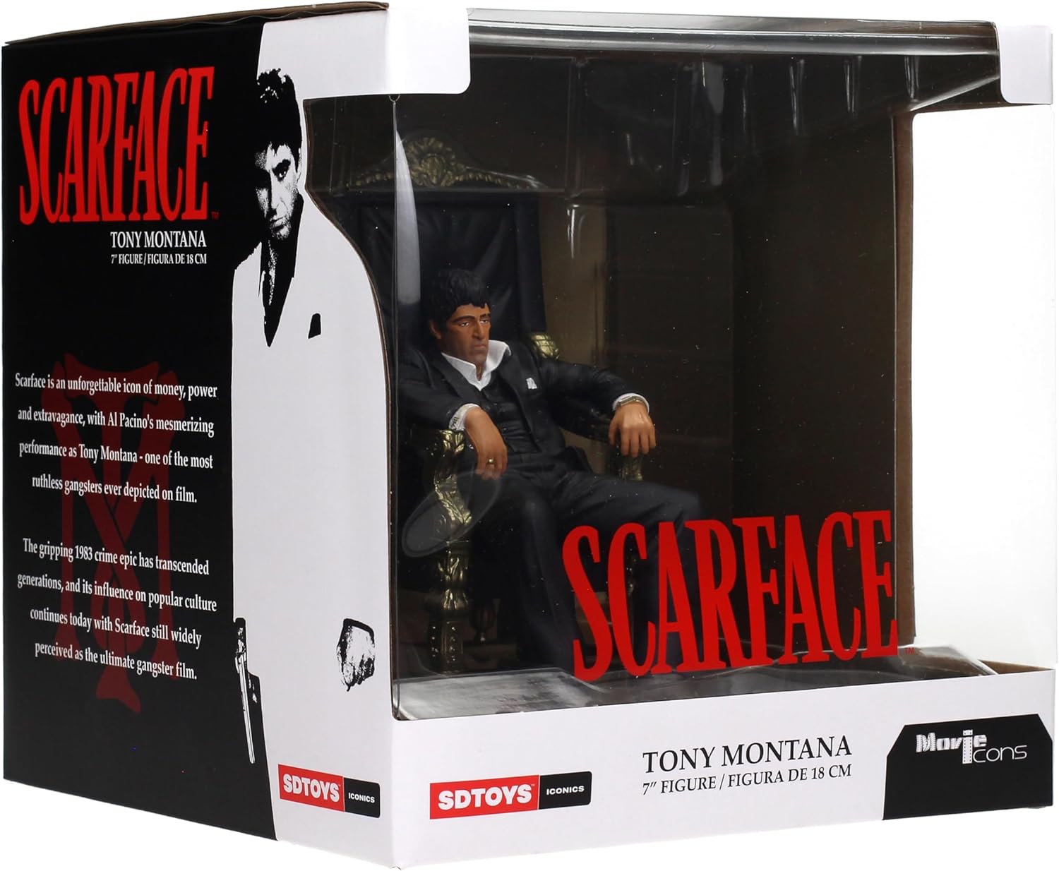 figurine scarface tony montana fauteuil